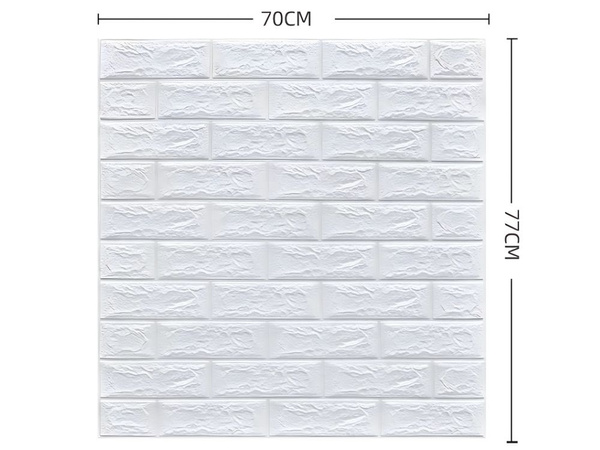 Sienų plokštės 3d plytų baltos spalvos tapetai savaime lipnios dekoratyvinės putos