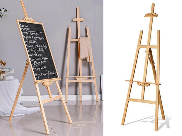 Grand chevalet de peinture en bois pour enfants et adultes