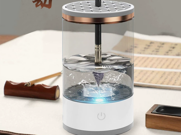 Lavador soporte para limpiar, lavar y secar pinceles y esponjas cosméticas usb