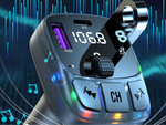 Auto mp3/wma ülevõtja 2xusb + usb c bluetooth 5.3 led qc 3.0