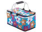 Thermal folding picnic basket insulating shopping basket
