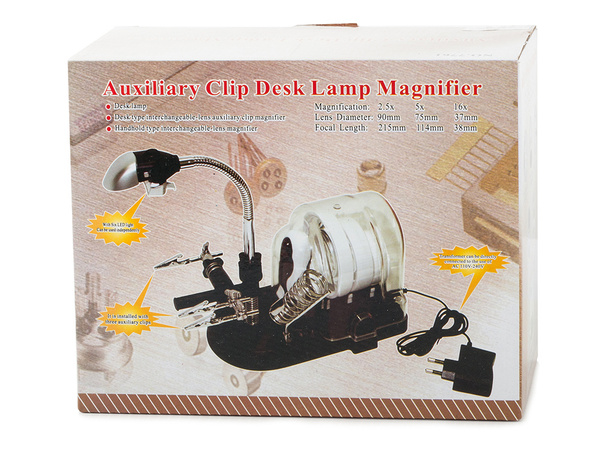 Lupa trzecia ręka ręczna 2w1 lutowania soczewki