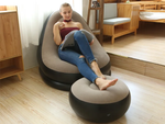 Vrtni fotelj lounger napihljiv plaža pouf podnožje udobno