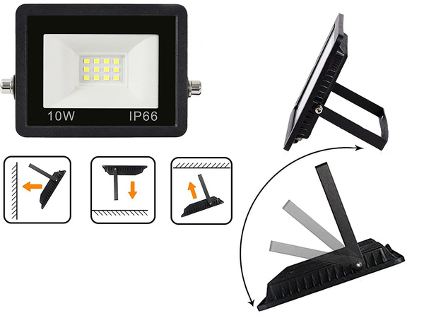 Proiector halogen spotlight a condus 10w 6000k exterior rezistent la apa ip66