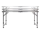 Folding camping table tourist table set with 4 chairs garden table