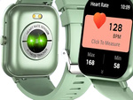 Smartwatch naiste meeste kummipaelaga spordikell Bluetooth kõned roheline