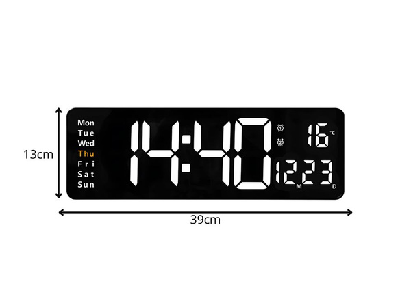 Horloge électronique pendentif digital led date température réveil jours