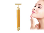 Gold bar vibrating facial massager