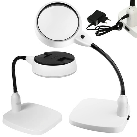 Magnifying glass cosmetic led lamp