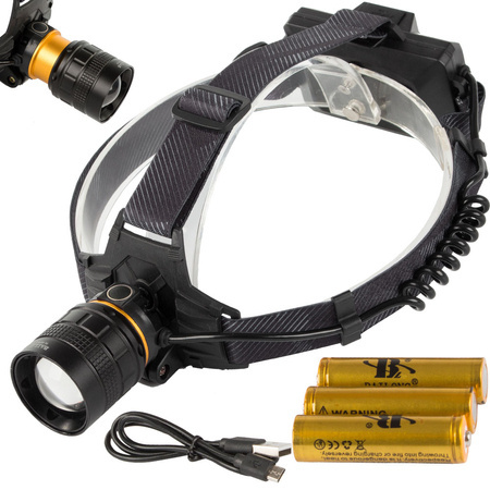 Bailong led headlamp xhp160 powerbank zoom