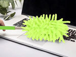 Dirt broom brush telescopic long folding microfibre