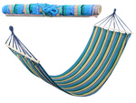 Garden hammock reinforced striped coloured wood rocker swing 200 x 80
