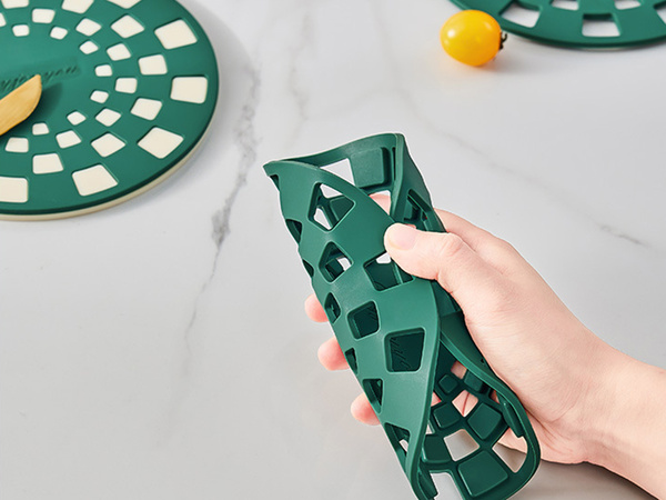 2pcs ollas y sartenes de silicona bandeja de la estufa platillo