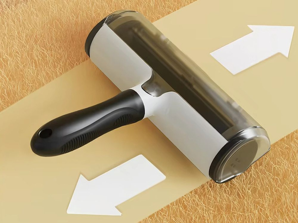 Kartáčový váleček na čištění a sběr chlupů, opakovaně použitelný