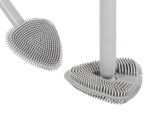 Brosse de toilette en silicone pour unité murale de lavage des toilettes