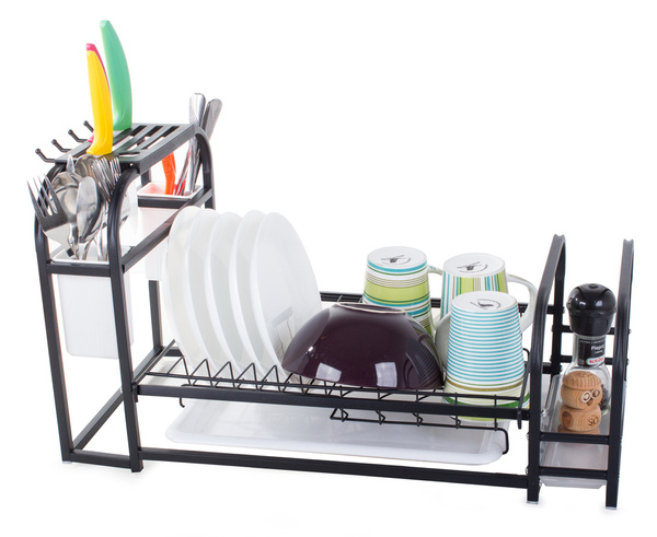 Dish drying rack with tray stand loft