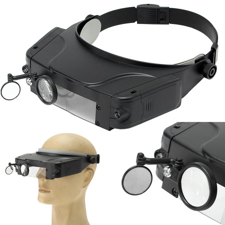 Led magnifier 11x precision head-mounted eyepieces