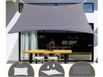 Vela de sombra impermeable de jardín 3x2m gris rectángulo toldo