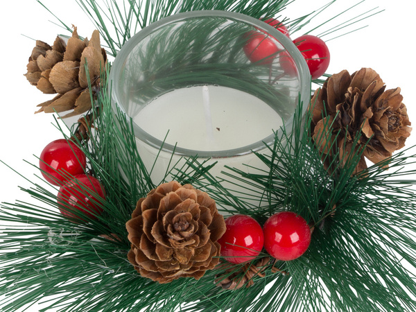 Dekorative kerzen im glas kerzen kranz set für weihnachten 2 stück
