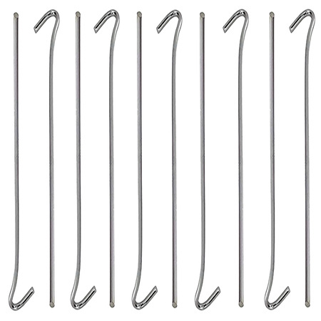 Tent piles anchor pigs steel 31cm 10pcs hook & loop pins