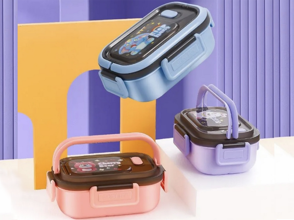 Lunchbox hommikusöögi konteiner lõunasöögi lahtritega söögiriistad