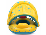 Wheel inflatable swimming toy with canopy with seat