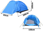 Tienda de campaña exterior mosquitera 2 personas vestíbulo