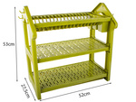 Dish drying rack drainer 3 tiers large