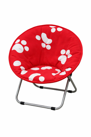 ROUND CHAIR WITH RED PATTERNS (10)