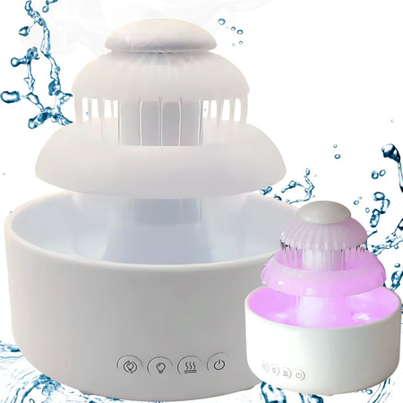 Zvlhčovač vzduchu difúzor led lampa aromaterapia fontána bezdrôtové