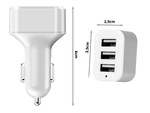 Chargeur de voiture pour allume-cigare 3xusb