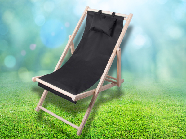 Tumbona de madera sillas de playa jardín plegable cojín silla de playa