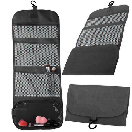 Vanity case pliable organiseur de salle de bain avec cintre