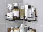 Loft esquina baño ducha estante colgante 2x gancho