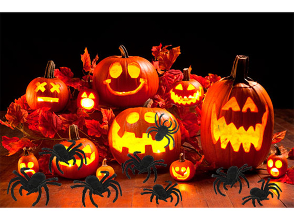 Halloween pajek 4 kosi velika dekoracija strašljiva