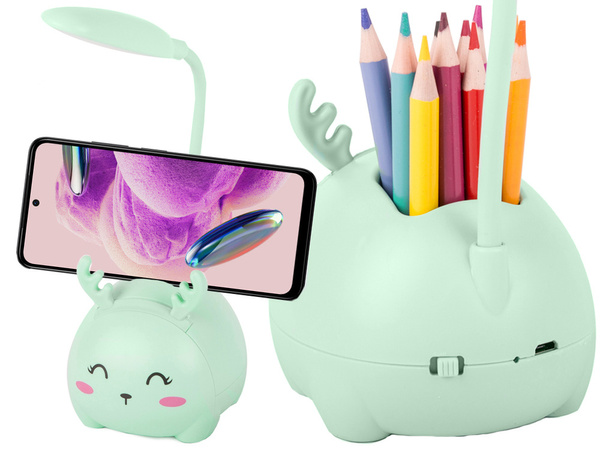 Dětské led noční světlo usb organizátor stojan telefon čtení věda
