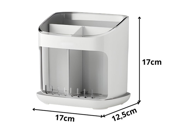Organiser drip tray for cutlery dryer stand for the kitchen with drain 4 compartments