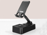Soporte de teléfono con altavoz bluetooth soporte de tableta para escritorio