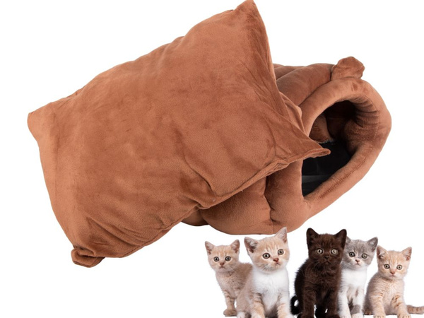 Plush bed cocoon for dog cat soft pillow bedding fluffy