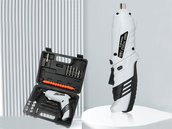 Schnurloser mini schraubendreher set 45 teile bits usb koffer