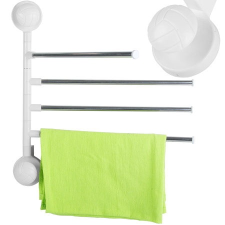 Swivel bathroom towel rail 4 arms