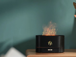 Humidificador de aire usb difusor led rgb chimenea aroma niebla fuego
