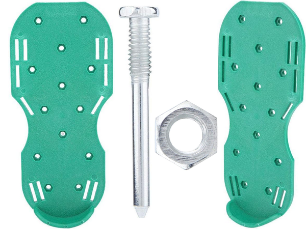 Garden aerator shoe covers large spikes for lawn aeration