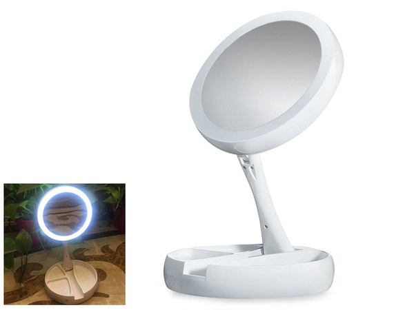 Valgustatud 22 led 2 x 3 x usb kosmeetikapeegel