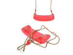 Children's garden swing flower seat with rope to tree