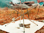 Camping portable folding campfire stand