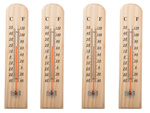 Thermomètre maison en bois grand intérieur extérieur