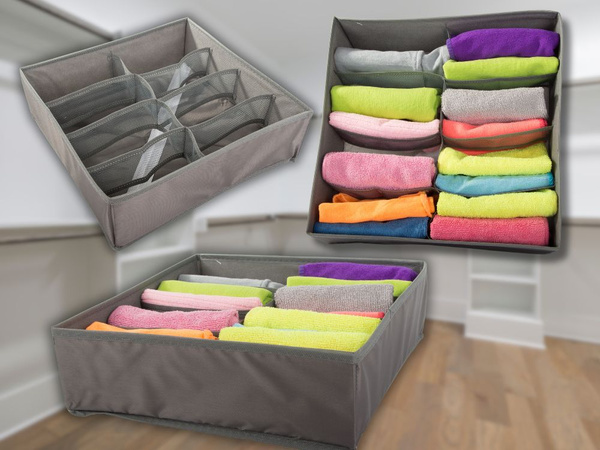 Organizador de ropa interior para cajón de armario 8 compartimentos