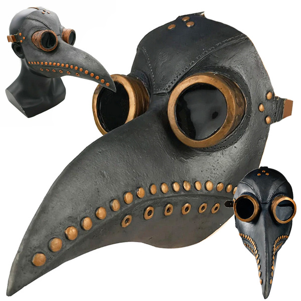 Havran vták mor maska lekár latex halloween