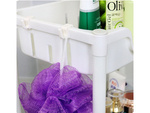 Étagère de salle de bain armoire de cuisine bibliothèque mobile sur roulettes 3 niveaux crochets